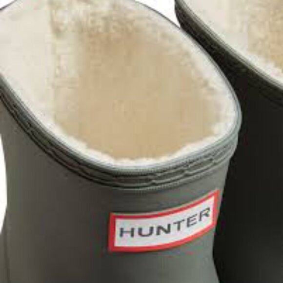 NEW HUNTER Waterproof Play Insulated Faux Fur womenTall Rain Boots 1025 8m4 - Picture 9 of 11